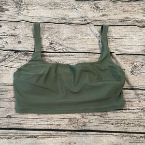 Aerie Olive Green Scoop Neck Bikini Top Size Medium